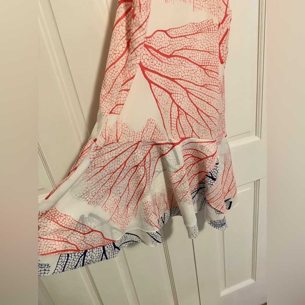 Hutch Halter A-Line Mini Dress Red White Medium - Picture 6 of 7